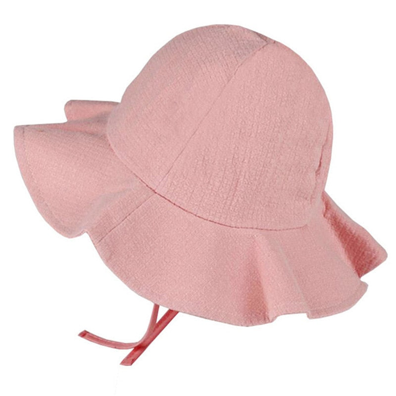 Gorra de cubo de verano para bebé, sombrero de Panamá Floral para niños, gorras para el sol de playa al aire libre, gorras de princesa de encaje encantadoras, sombreros para niños, gorras