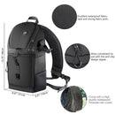 Neewer Professional Sling Camera Storage Bag Durable Waterproof and Tear Proof Black Carrying Backpack Case for DSLR Camera