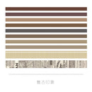 10 Pcs/lot Vintage Grid Stripe Washi Tape Adhesive Tape Diy Scrapbooking Sticker Label Craft Masking Tape Japanese Stationery