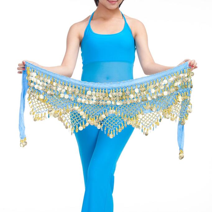 Cheap Dancewear Women Practice Clothing Triangle Hip Scarf Colorful Rhinestone Adjustable Fit 300 Gold Coins Belly Dance