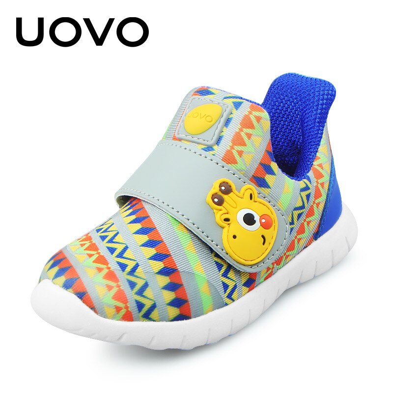 UOVO Baby Toddler Casual Shoes Boys Girls Spring Breathable Little Kids Footwear Hook-And-Loop Size