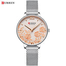 CURREN, relojes para mujer, marca superior, reloj de pulsera con correa de acero inoxidable de lujo para mujer, reloj rosa, elegante reloj de cuarzo para mujer