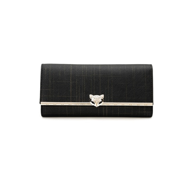 FOXER Marke Frauen Spaltleder Lange Brieftaschen Dame Luxus Clutch Bag Geldbörse Weibliche Mode Kreditkarteninhaber für Frauen