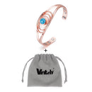 Vinterly Magnetic Copper Bracelet Blue Stone Oval Adjustable Open Cuff Bracelets Charm Copper Bracelets & Bangles for Women