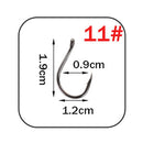 Marca WPE, 1 paquete de anzuelos de pesca, tamaño 7 #-15 #, anzuelo de púas, acero de alto carbono, círculo único, carpa, anzuelo, anzuelo, accesorios para aparejos