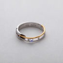 Thaya Train Rail Design Moonstone Lover Rings Gold and Hollow 925 Silver Eleglant Jewelry for Women Gemstone Sweet Gift