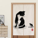 Cortina de tela para puerta de cocina de estilo japonés, cortina colgante decorativa para dormitorio, restaurante, baño