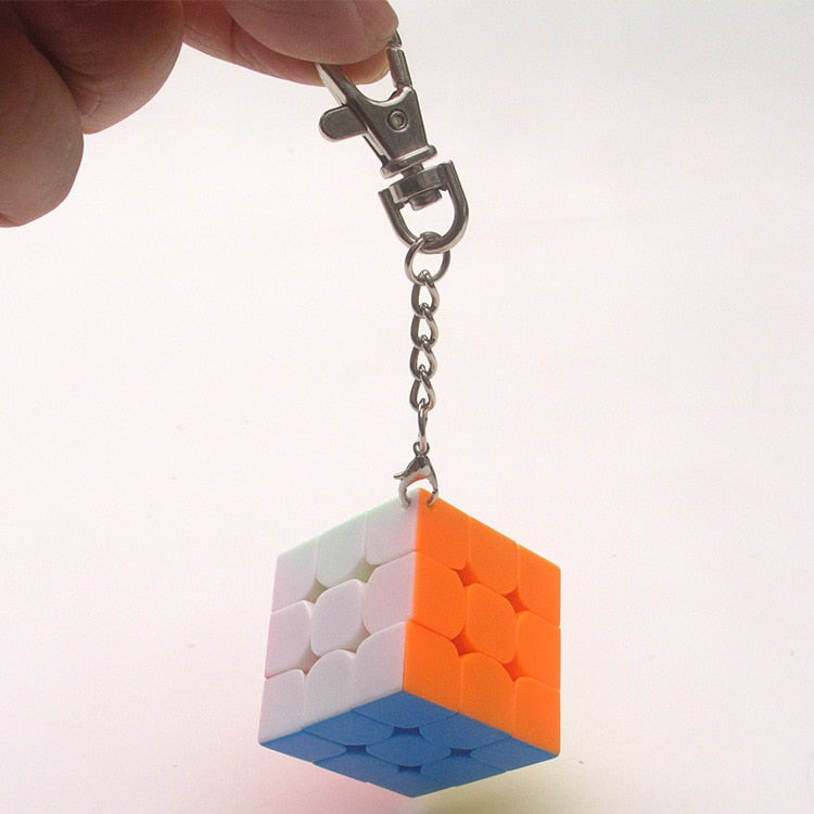 MoYu Mofangjiaoshi 3cm 3.5cm 4.5cm Mini 3x3x3 Magic Cube KeyChain Professional Educational toys Key Ring cubo magico Puzzle