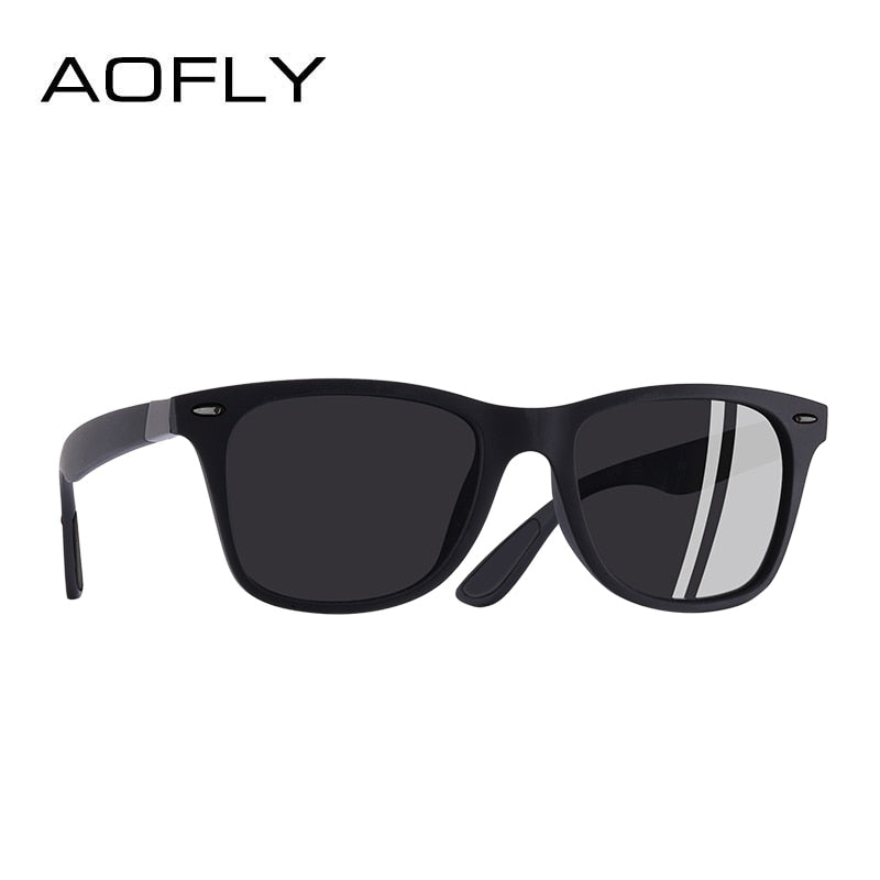 AOFLY NEW DESIGN Ultralight TR90 Polarized Sunglasses Men Women Driving Square Style Sun Glasses Male Goggle UV400 Gafas De Sol