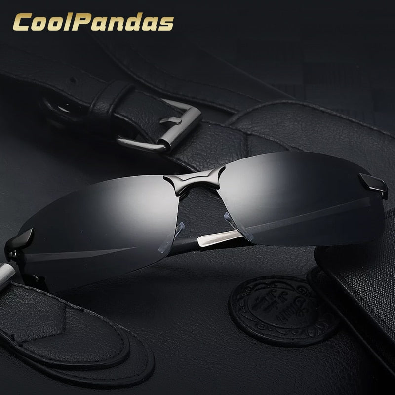 CoolPandas Anti-Glare HD Polarisierte Herren-Sonnenbrille Markendesigner Metal Driving Damen-Sonnenbrille Oculos De Sol Masculino Ray