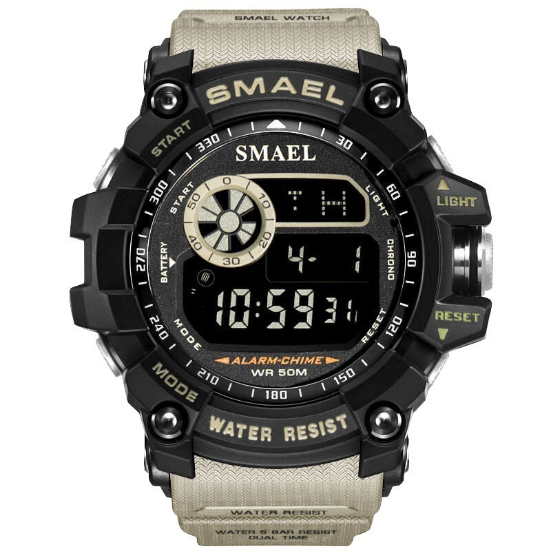 Relojes digitales militares SMAEL para hombre, reloj resistente al agua con alarma, reloj de pulsera deportivo con luz trasera LED, reloj de cuenta atrás cronógrafo para hombre 8010