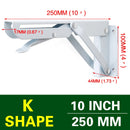 NAIERDI 2PCS Folding Angle Bracket 8-20 Inch Triangle Shelf Heavy Support Adjustable Wall Mounted Bench Table Furniture Hardware