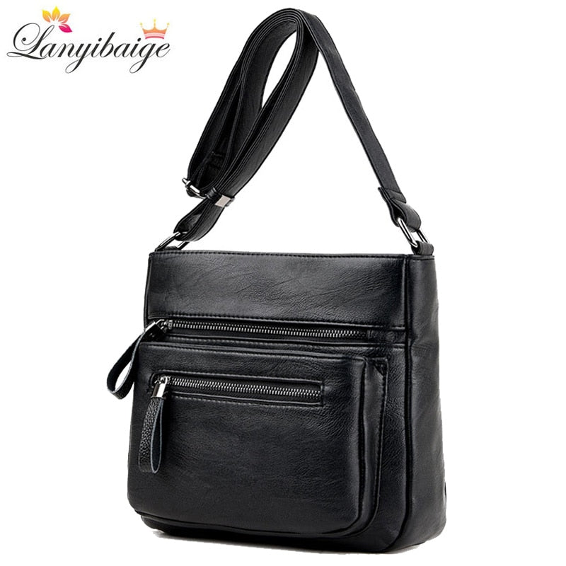 Hochwertiges Leder Umhängetaschen für Frauen 2021 neue Luxus-Designer-Umhängetasche Freizeit-Einkaufstasche für Lady Messenger Bags