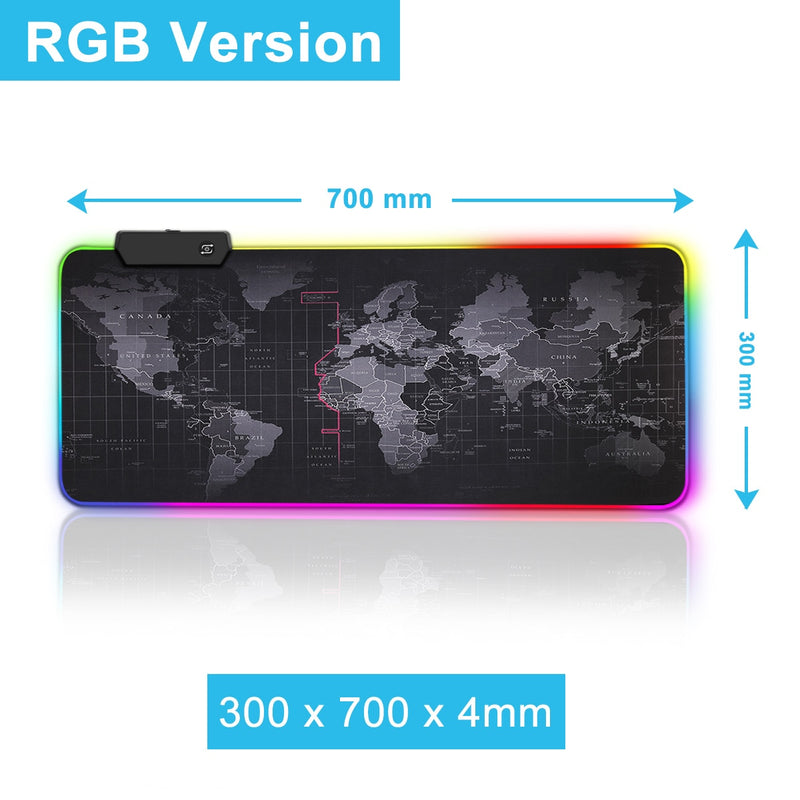 RGB Mouse Pad Gaming Mouse Pad Gamer Large Mouse Mat Big Computer Mousepad Led Backlight XXL Surface Mause Pad Keyboard Desk Mat