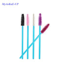 500 Pcs/lot Disposable One-off  5 Mix Colors Nylon Mascara Wands Eyelash Extension Applicator Spoolers Makeup Brushes