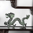 Feng Shui bronze dragon catching beads ornaments lucky home crafts decorative art