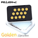 RISK 12 Uds M5 * 10MM bicicleta disco freno Rotor pernos de fijación TC4 titanio bicicleta MTB bicicleta ultraligero freno tornillo ciclismo accesorios