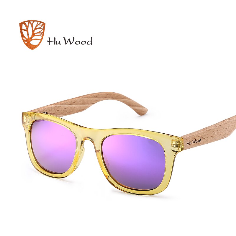 Hu Wood Kids Polarized Sunglasses for Boys and Girls with Recycled Frames and Beech Wood Arms | 4 to 8 years