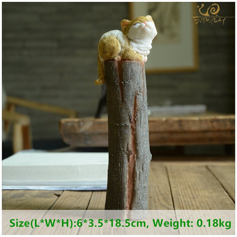 Colección diaria Pascua Kawaii gato decoración del hogar Accesorios figuritas de animales Maneki Neko escultura miniatura jardín de hadas