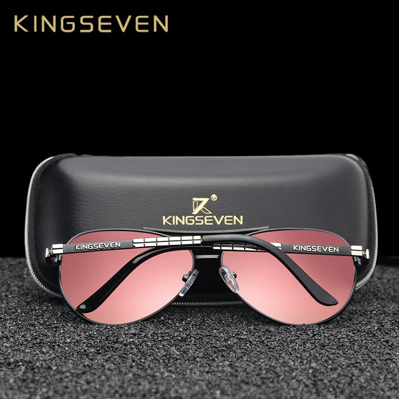 Gafas De Sol KINGSEVEN Design para hombre, gafas De sol polarizadas HD De piloto para hombre/mujer, gafas De Sol para conducir con logotipo en relieve, gafas De Sol