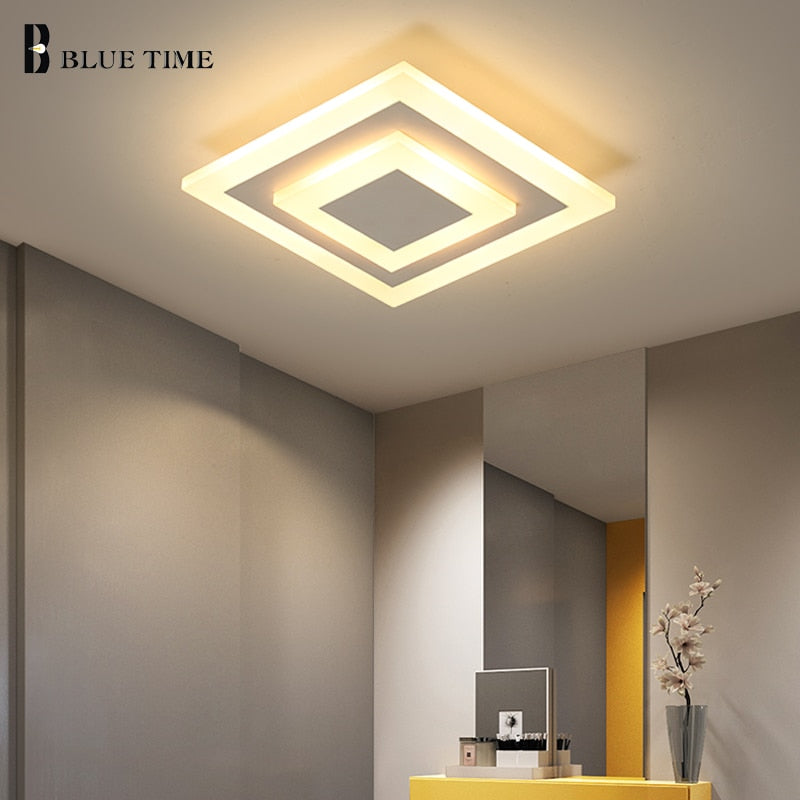 Square Modern Led Ceiling Light 15W 110V 220V Chandelier Ceiling Lamp for Corridor Light Star Lamp Living room Bedroom Luminaire