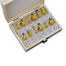 12pcs Milling Cutter Router Bit Set 1/4 Wood Cutter Carbide Shank Mill Woodworking Trimming Engraving Carving Cutting Tools