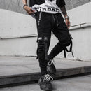 2020 primavera Hip Hop Joggers hombres negro Harem pantalones multibolsillo cintas hombre pantalones de chándal Streetwear Casual hombres pantalones M-3XL