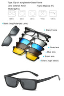 5+1 suit Fashion Clip On Sunglasses Women Frames Clips Magnetic Sunglasses Magnet eyeglasses men Clip glasses 6 in 1