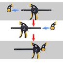 6”/12” Woodworking Clamps Quick Release Wood Clamp Plastic F Clip Fixed Clamp Grip Work Bar Spreader Gadget DIY Hand Tools 1pc