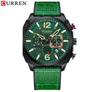 CURREN Marke Luxus Herren Braun Quarz Armbanduhren für Herren Leuchtende Chronograph Zifferblatt Leder Uhr Lässige Sportuhr