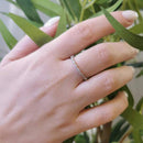 GEM'S BALLET 0.008Ct Moissanite Ring EF color Eternity Band 925 Sterling Silver Wedding Band For Women Fine Jewelry