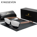 KINGSEVEN, diseño exclusivo, gafas Vintage para hombre, gafas de sol de madera de nogal, protección UV400, gafas de sol cuadradas a la moda para mujer 5510
