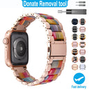Correa de reloj de resina de acero inoxidable para apple watch 5 band 44mm iwatch 42mm Series 5 4 3 2 accesorios de muñeca loop 40m pulsera