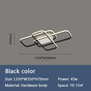 Smart Home Alexa, lámpara de techo LED negra/blanca para sala de estudio, dormitorio, lámpara de techo Led moderna de aluminio