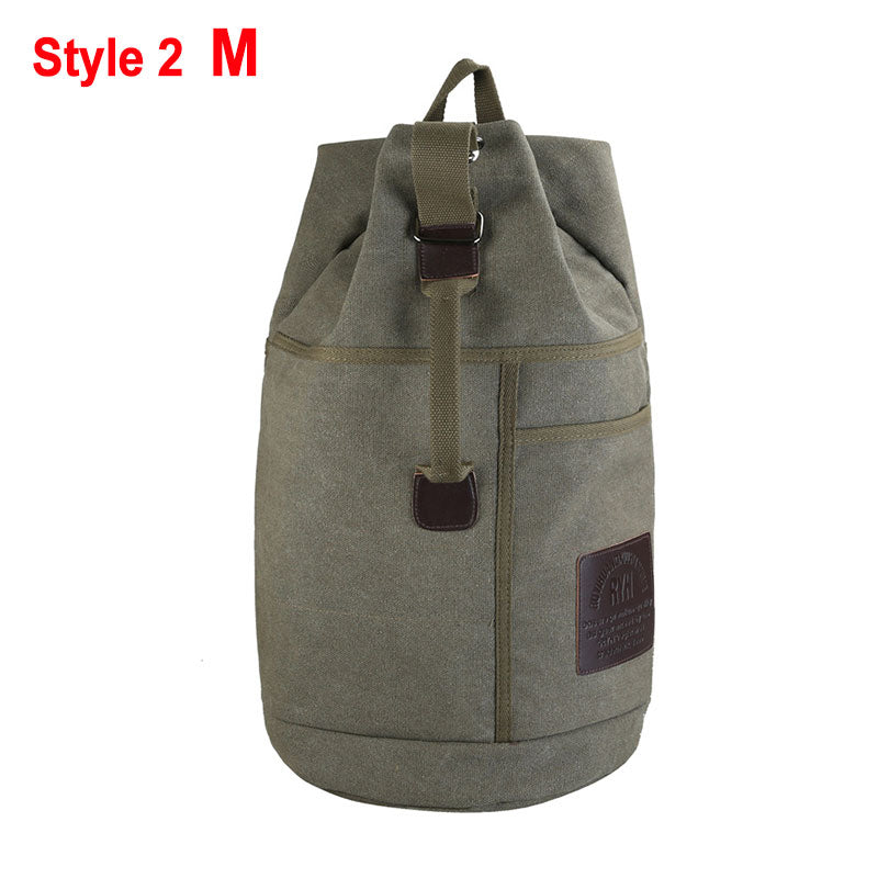 Mochila de lona con forma de cubo táctico para hombre, bolsas militares de gran capacidad con estampado de letras, bolsa redonda de escalada para viajes al aire libre XA678WD