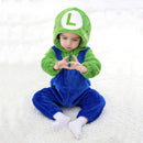 Baby Kigurumis Anime Cosplay Red Green Funny Cosutme Halloween Party Gift Little Boy Girl Romper Winter Warm Soft Homewear