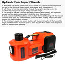 Gato hidráulico eléctrico para coche de 5T y 45cm, elevador de neumáticos portátil, reparación de automóviles, herramientas mecánicas, inflador, linterna, martillo seguro