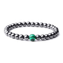 Pulsera de terapia magnética para pérdida de peso, pulsera de hematita con cuentas de 6mm para el cuidado de la salud, pulsera de piedra lunar Natural, pulsera de joyería