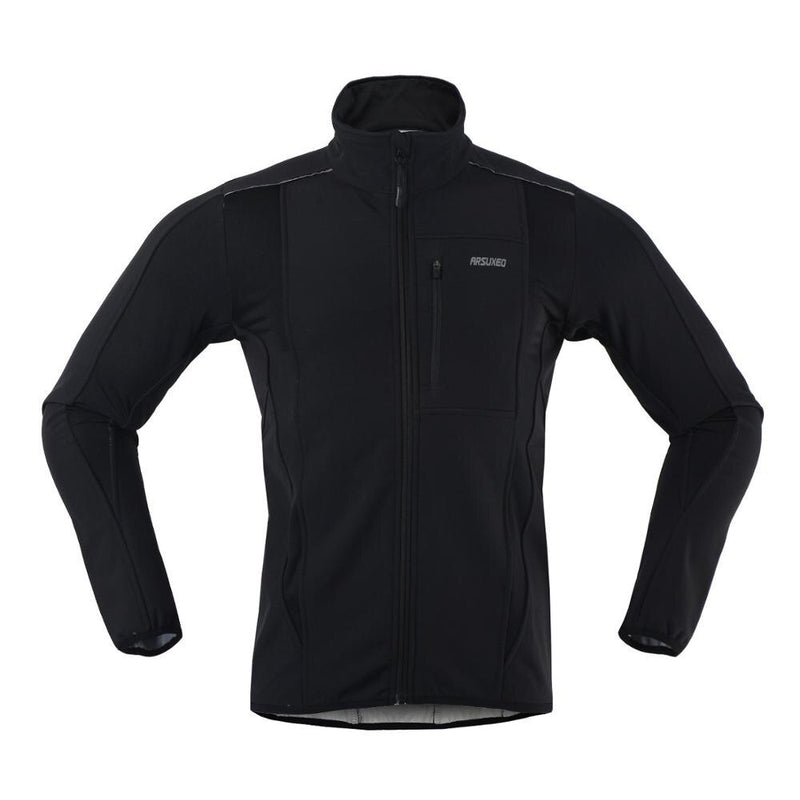 Arsuxeo-chaqueta reflectante de invierno para hombre, cortavientos, impermeable, térmica, polar, para deportes al aire libre, MTB, chaqueta para bicicleta, ropa