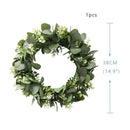 CYUAN Eucalyptus Wreath Flowers Gifts Diy Christmas Creative Artificial Garland Hanging Pendants Wedding Decoration Home Party