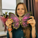 Arte de la pared de la mariposa del jardín para el hogar y las decoraciones al aire libre Estatuas Miniaturas Esculturas de la yarda