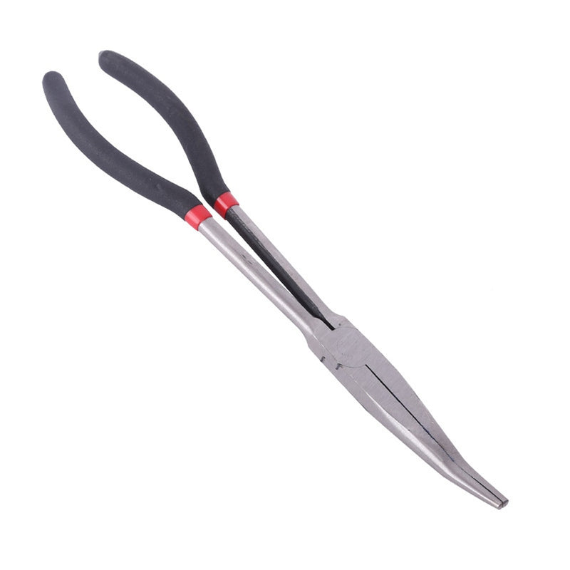 Long Pliers Straight 25 45 90 Degree O-Shape Bend Needle Nose Pliers 11" Plug Puller Multi-functional Mechanics Home Hand Tool