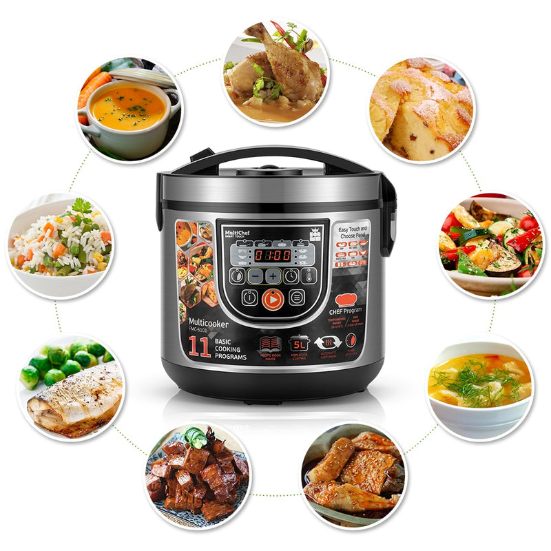Multicooker Rice Cooker 11 in 1 DIY Functions Soup Stew Porridge 5L Electric Rice Cooker Cooking Pot Food Steamer ForMe FMC5101