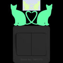 Glow in the Dark Cat Sticker Kids Room Luminous Stickers Home Decor Cartoon Wall Sticker Car Phone Bathroom Toilet Decoration