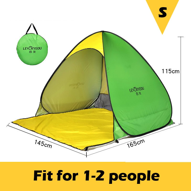 Full Automatic Camping Tent With Door Window Anti-UV Awning Tents Quick Opening Outdoor Sunshelter For 1-4 People Sunproof X147B