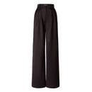 AEL Vintage otoño mujer pantalón traje marrón oscuro chaqueta suelta chaqueta pantalones de pierna ancha conjuntos de oficina (pantalones y chaqueta se venden por separado)