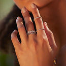 Bamoer S925 Sterling Silver Pink Wreath Finger Ring for Women Birthday Valentine&