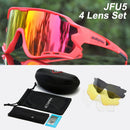 ACEXPNM Polarized Mountain Bike Cycling Glasses Outdoor Sports Cycling Goggles UV400 4 Lens Cycling Eyewear Men Women Sunglasses