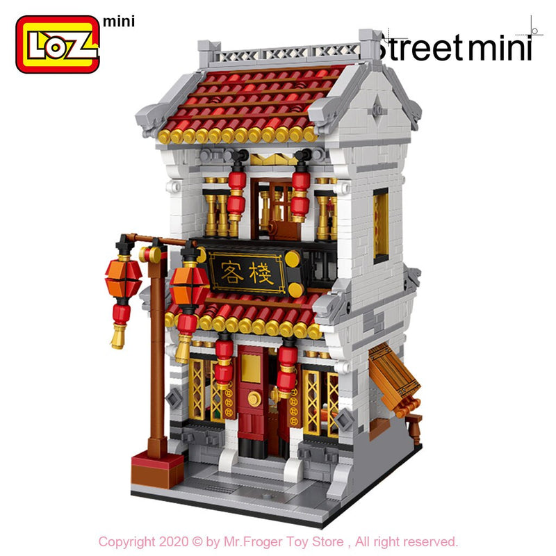 LOZ Mini Block Mini Chinatown Big China Street Chinese Tradition Tea House Pharmacy Inn Special Model DIY Assembly Toys