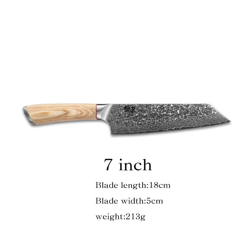 67-lagiger Stahl V Gold 10 Damaskus Küchenmesser Koch Gyuto Santoku Cleaver Schälsteak Slicing Utility Boning Lachs